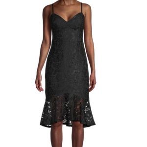 Guess floral lace trumpet dress